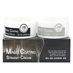 매직코팅스트레이트크림1제100g+2제100g 매직약 파마풀기 앞머리 볼륨매직 곱슬머리 다운펌 파마약 남자여성 셀프펌 미용실