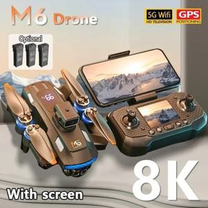 미니드론 입문자용 샤오미 M6 드론용 전문 8K 카메라 드론 5G 와이파이 FPV UAV 화면 리모컨 RC 드론 회피