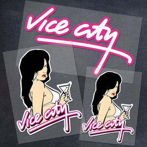 GTA Vice City 클래식 게임을 반사 자동차 스티커 액세서리 그랜드 자동 데칼 노트북 키보드 기타 DIY 그래