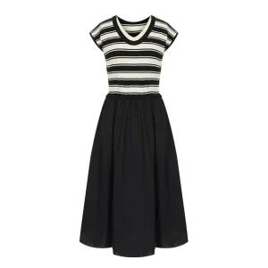 [롯데백화점]티뷰 브이넥 니트 밴딩 롱원피스_V5B-COP015