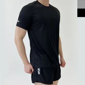 남성 여름 시원한 반팔티 레깅스 세트 1P 운동 반바지 (WFHVXZ4)