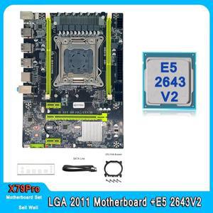 X79 PRO 마더보드 세트, LGA2011 E5 2643 V2 지지대, DDR3 REG ECC 메모리 CPU 콤보 키트, Xeon E5 2643V2