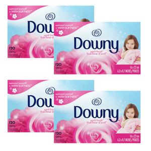 다우니 건조기용 드라이시트 에이프릴 프레쉬 120매입X4개(480매)