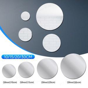 원형거울 3D 거울 스티커 자체 접착 DIY 아트 아크릴 거실 장식 30 10cm