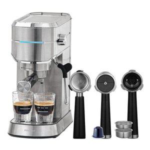 [기타]4in1 아이언 커피머신 20Bar 실버 가정용 반자동 에스프레소머신 커...