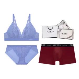 [게스언더웨어](타임스퀘어점패션관)모던 레이스 아웃밴드 브라렛 남여 커플속옷세트 ODWBR293GB864RD