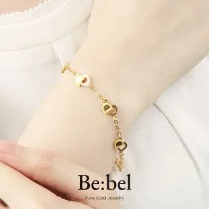 순금팔찌 3.75g 24k 여자 디자인 여성 라운드 비벨 한돈 1돈