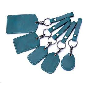 ID 카드케이스 키체인 액세스 카드 가방 키 태그 링 암소 가죽 카드 홀더 키체인 키링 도어락 액세스 태그