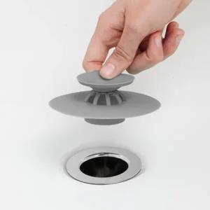 원터치 세면대 배수구캡 하수구 냄새차단 배수구 트랩마개 세면대용 머리카락 거름망