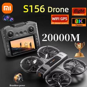 촬영용드론 Xiaomi S156 드론 GPS 8K 전문 HD 360  듀얼 카메라 화면 원격 제어 브러시리스 모터 장애물 회