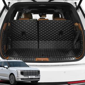 디올뉴 팰리세이드 LX3 트렁크매트 카본패턴 가죽 방수 5중구조 스티치포인트