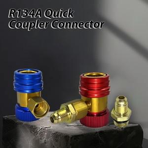 R134A Freon H/L 자동차 퀵 커플러 커넥터 어댑터, 에어컨 냉매 조절 가능한 매니폴드 게이지 세트, 신제품