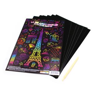 프랜즈 2000 A4 금은 스크래치 페이퍼 6장입