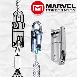 마벨 MGS-0 미니 스위블 전기 배선 케이블 커넥터 꼬임 방지 요비선 결합용 체결고리 카라비너 결합부품