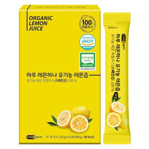 100% 스페인산 유기농 레몬즙 원액 NFC 착즙 레몬수 15스틱
