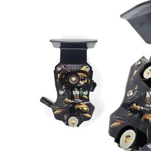 하템몰 자석거치대 1구 고양이 화이트 단품 LED 오토바이 배달 자석충전기