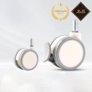 5개/몫 인치 M8/M10 음소거 PU 캐스터 플랫 트롤리 범용 휠 트레일러 브레이크 나일론 베어링 200KG