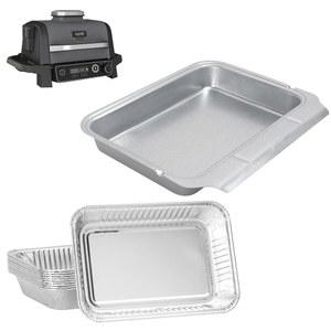 닌자 우드파이어 그릴용 그리스 트레이 OG700 OG800 OG900 시리즈 7-in-1 우드파이어용 그릴 드립 팬 - OG701 OG751 OG850 OG951 야외 및 스모커 알루미늄 호일 라이너 15팩