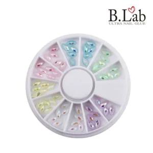 뷰랩 - 네일 파츠재료 스톤 아트 파스텔 평스톤 보트/손톱 꾸미기 인조 젤네일 손질 페디큐어 미용 도구