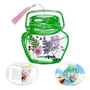 [SBA0W05]압화꽃 투명 만들기대장 책갈피만들기2 4EA