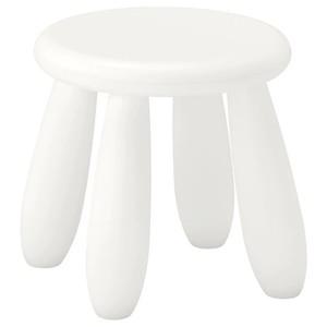 이케아 맘무트 스툴 실내외겸용 화이트 시트지름30cm 폴리프로필렌