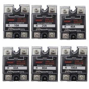 무접점 릴레이 (SSR)220V 10/25/40/60/80/100/120A 단상 SSVR 솔리드 스테이트 전압 레귤레이터 릴레이 저