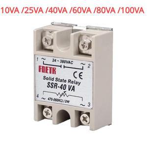 무접점 릴레이 (SSR)SSR-10VA 솔리드 스테이트 릴레이 전압 조정기, AC24-380V 출력, 모든 전류, 먼지 뚜껑
