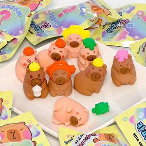 안녕 카피바라 랜덤 입체 지우개 (32개 1세트) 랜덤지우개