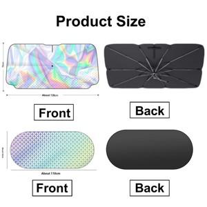 2PCS 전면 파라솔 자동차 앞 유리 차양 우산 접이식 바이저 커버 용 UV