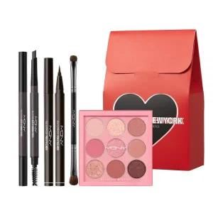 맥퀸뉴욕 워터프루프 펜아이라이너+마이스트롱 오토브로우+섀도우팔레트9구+브러쉬 4종SET +기프트박스