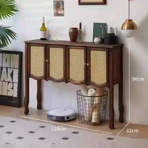 라탄 복도콘솔 서랍장 거실 복도장 인테리어 화장대 장식장