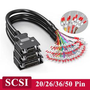 SCSI 서보 연결 케이블, 산업용 CN20, 26, 36/50 단일 커넥터, 압력 단자 IO 신호 제어 라인 PLC