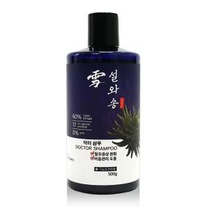 설와송 닥터샴푸 500ML 탈모완화 비듬관리 두피케어 와송 어성초 생약추출물