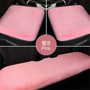 차량 겨울 핑크 도톰한 보온 시트 방석 레이 k5 쏘렌토 bmw