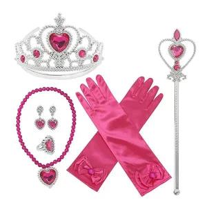[갓샵]어른 공주 놀이 티아라 왕관 머리띠 장갑 풀 세트 6종 3color 요술봉 주얼리 쥬얼리 목걸이 반지