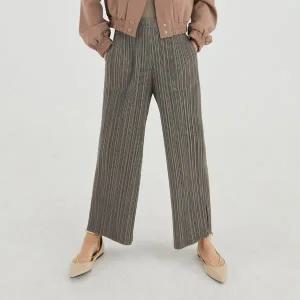 [플리츠미](대구신세계)세미 와이드 플리츠 팬츠_HPPTF024H34