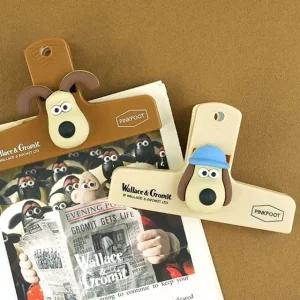 고품질 월레스그로밋 입체 캐릭터 집게 3P 종이 서류 클립 종이집게 집게클립 독서집게 노트집게 (WFJE92S)