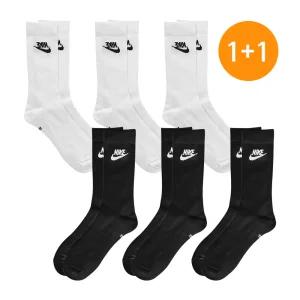 [나이키] 1+1/총6켤레 스포츠 양말 로고크루삭스 장목 3PACK 블랙/화이트