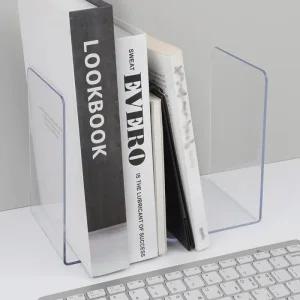 철제북엔드 북엔드 투명 북앤드 책꽂이 책정리 북엔드 2P 책진열대 bookend L형