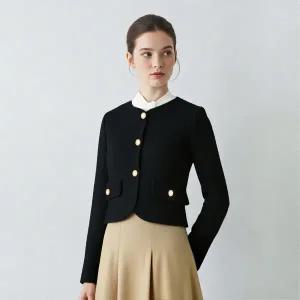 [롯데백화점]티뷰 데일리 라운드 트위드 자켓_V5C-CJK002