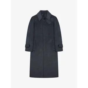 [하프클럽/지이크]핸드메이드 울 캐시미어 블렌디드 발마칸 롱 코트 차콜 (P