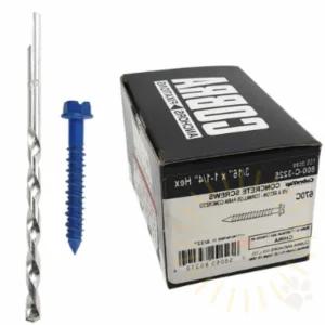 대양 육각피스 100개 콘크리트비트 칼부럭 납작머리피스 콘크리트앙카