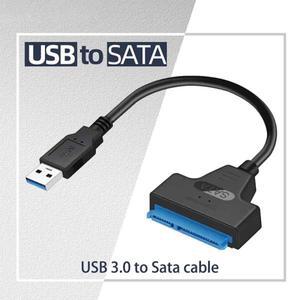 SATA 3 to USB 3.0 어댑터 케이블 6Gbps 고속 데이터 전원 포트 지원 2.5/3.5인치 SSD HDD 하드 드라이브
