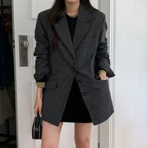 [코코블랑] [코코메이드]아크라 하운드 울체크 자켓