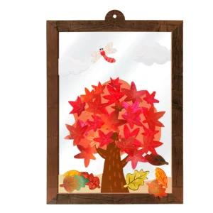 어린이 공작놀이 스티커꾸미기 가을풍경 액자 아이교육 미술시간 세트 학교 초등생 diy 용