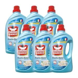 오미노비앙코 무스키오비앙코 일반드럼겸용 액상세제 본품 화이트머스크향, 2L, 6개