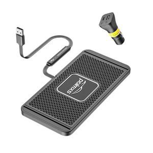 무선 충전기 자동차 충전 패드, POLMXS 15W 고속 전화 미끄럼 방지 휴대폰 플랫 매트, 11/12/12/14/15 갤럭시 S21/S22/S23/24 NOTE10 (30cm 케이블)(C2Y)과 호환됨