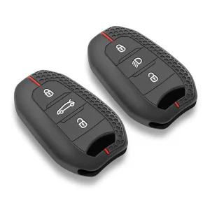 차키케이스 커버 키 케이스 실리콘 체인 홀더 푸조 207 208 3008 206 308 508 2008 407 5008 301 시트로엥