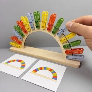 치매예방 교구 어르신 퍼즐 노인 활동 색깔 게임 집게 놀이