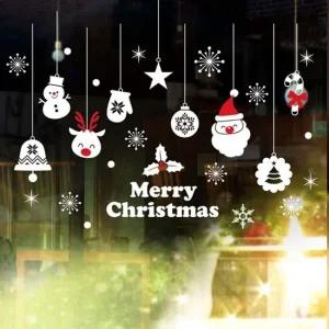 귀요미 X-mas 모빌 유리장식스티커 인테리어시트지 크리스마스 쇼윈도우장식 유리시트지